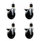 Service Caster 5'' Hard Rubber Swivel 1-7/8'' Expanding Stem Caster Set with Brake, 4PK SCC-EX20S514-HRS-PLB-178-4 - alternate 1